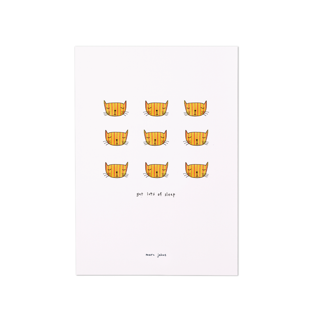 Get lots of sleep A4 poster