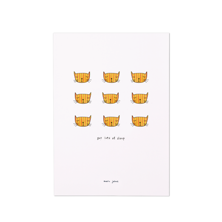 Get lots of sleep A4 poster