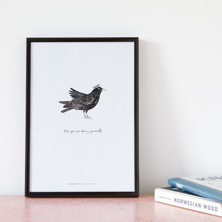 Bless you for being yourself A4 Print